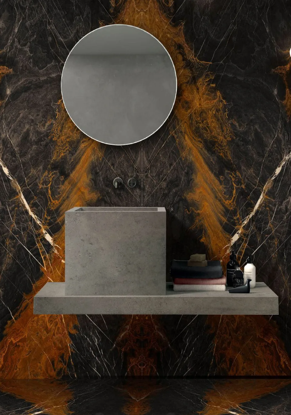 Dark marble interior